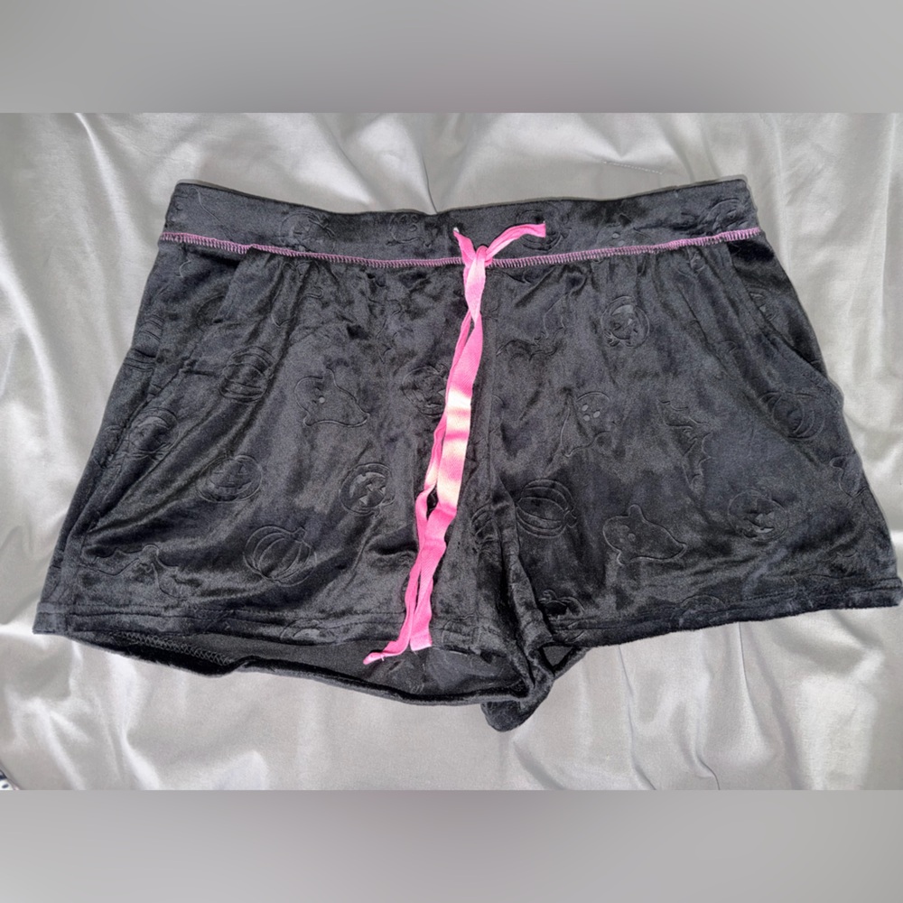 NWOT Halloween Black and Pink Sleep Shorts